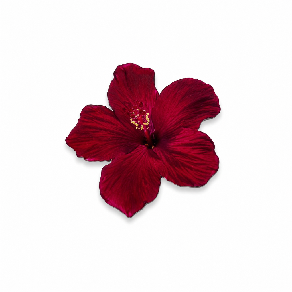 Stickers métal - Fleur Rouge
