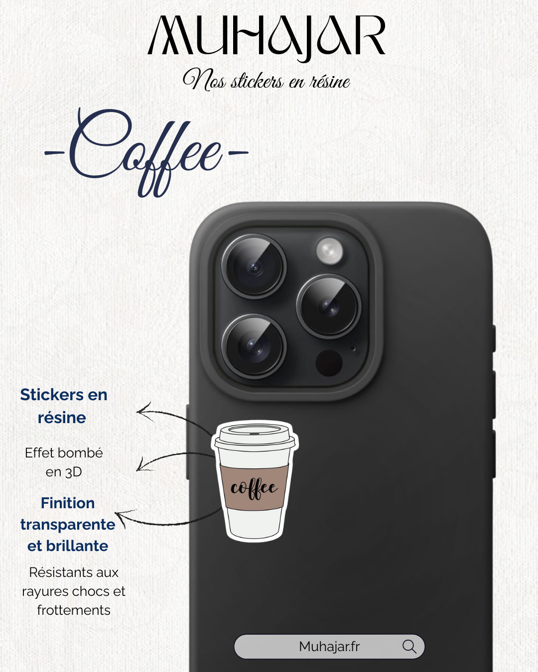 Stickers résine - Coffee