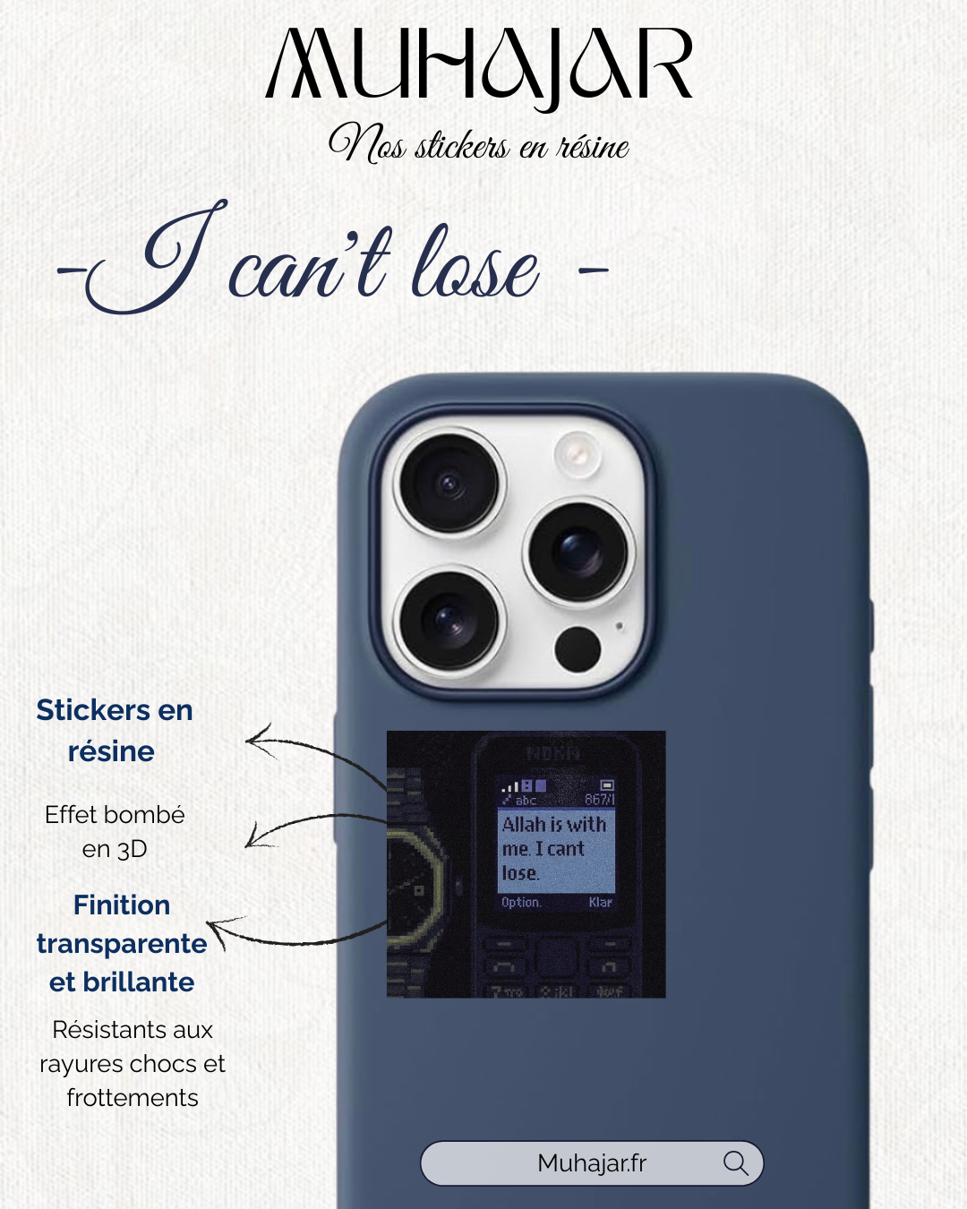 Stickers résine - I cant mode