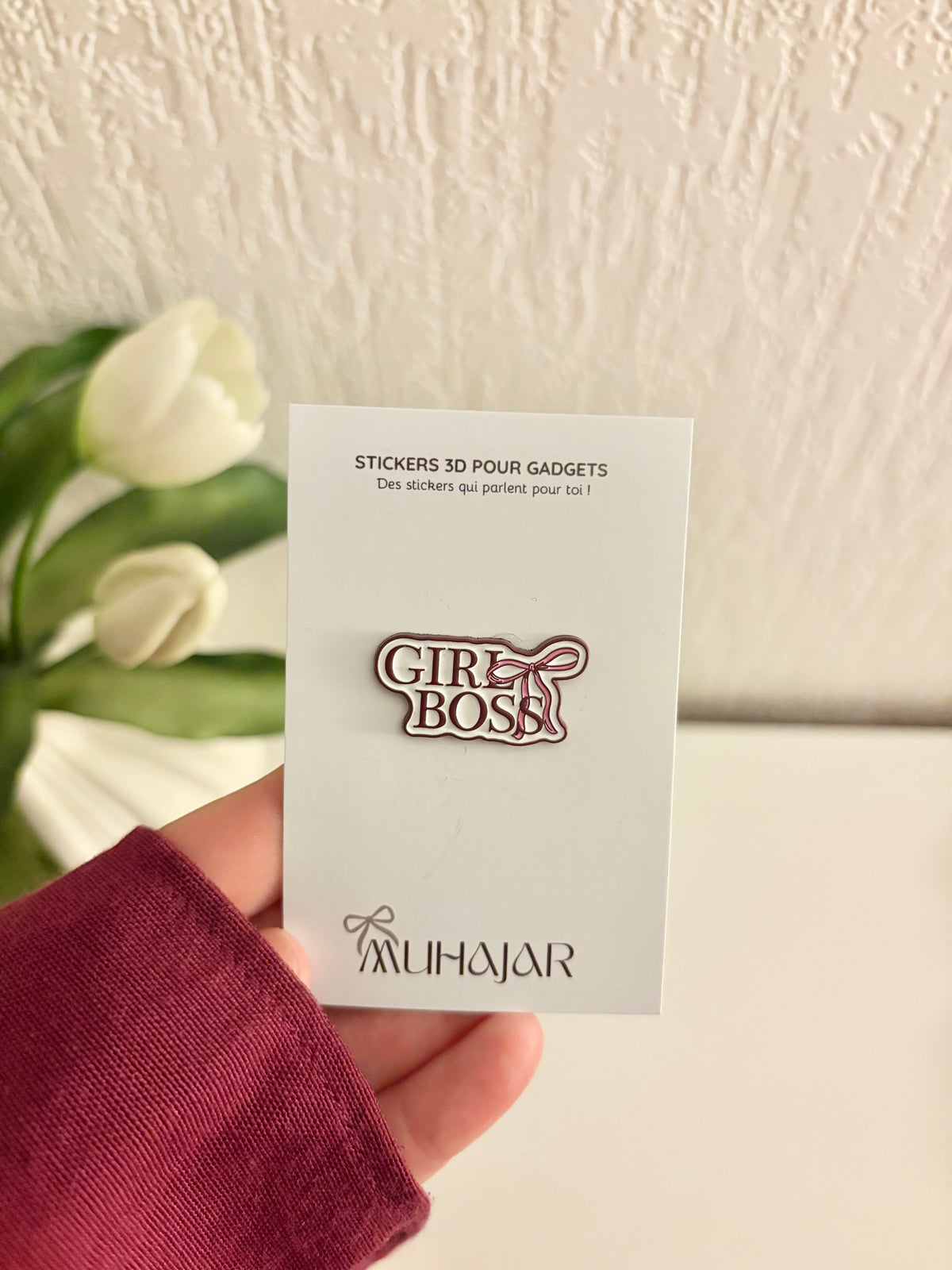 Stickers métal - Girl boss