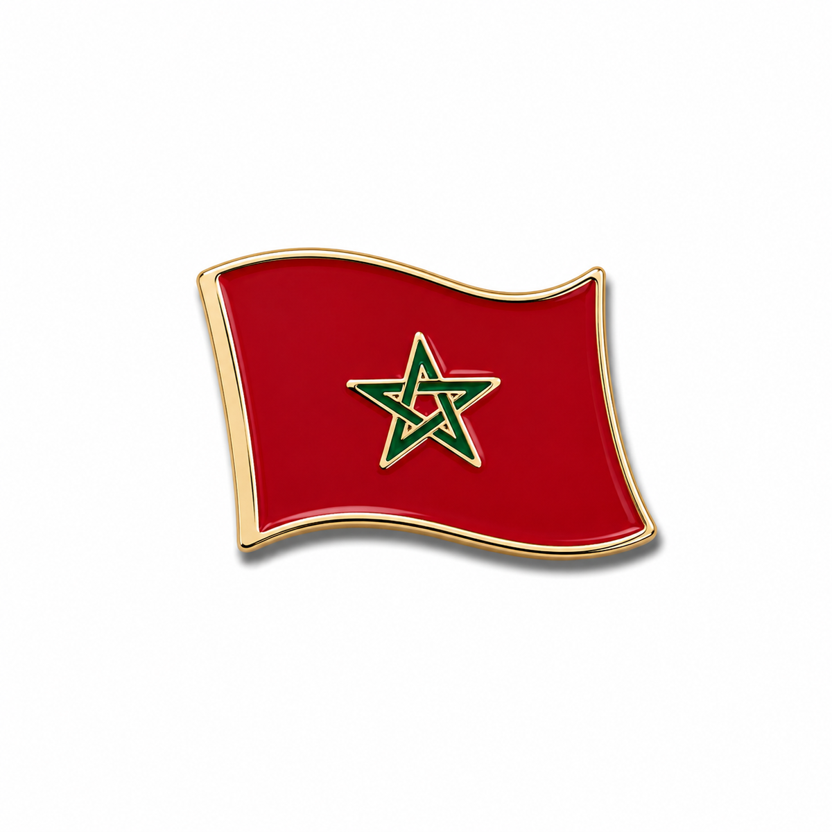 Stickers métal - Flag Maroc